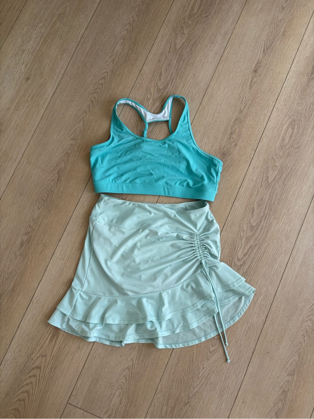 Baleaf Two-Piece Aqua and Light Aqua Swim Bikini Set